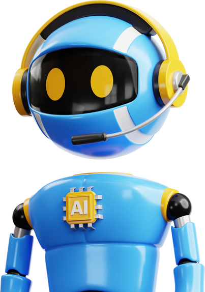 3D Artificial Intelligence Robot Assistent Illustration